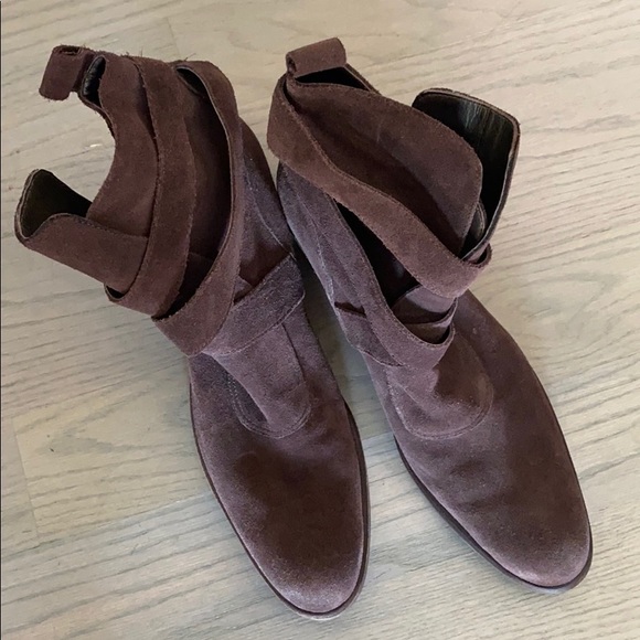 Cole Haan G Series Brown Suede Buckle Boots SZ 10B - Picture 6 of 7